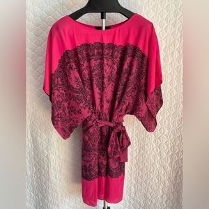 Size Small; BCBG silk dress with sash waist